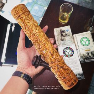 Huyết Long Điếu®: Bậc thầy phong thuỷ khắc rồng, trừ tà, 30cm, xuyên sáng