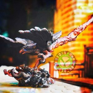 Siêu điếu Thần Điêu®: Đại bàng cắp rắn đục tứ diện từ gỗ trắc đỏ đen