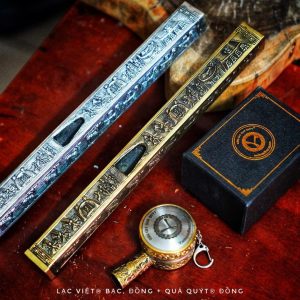 Điếu cày Lạc Việt®️ Bạc: Chống gió độc, hoạ tiết trống đồng, sang trọng đẳng cấp bậc quý nhân